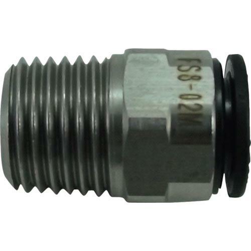 チヨダ ファイブSUSメイルコネクタ 8mm・R1/4 ( FS8-02M(SUS303シリーズ) ...