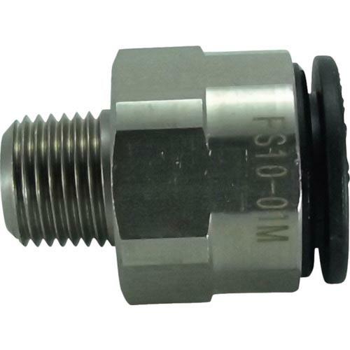 チヨダ ファイブSUSメイルコネクタ 10mm・R1/8 ( FS10-01M  (SUS303シリ...