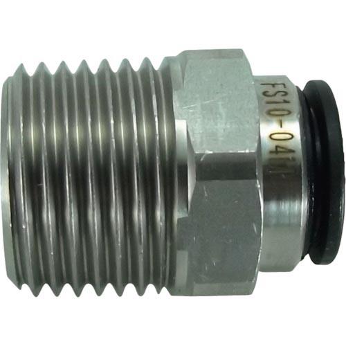 チヨダ ファイブSUSメイルコネクタ 10mm・R1/2 ( FS10-04M  (SUS303シリ...
