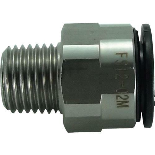 チヨダ ファイブSUSメイルコネクタ 12mm・R1/4 ( FS12-02M  (SUS303シリ...