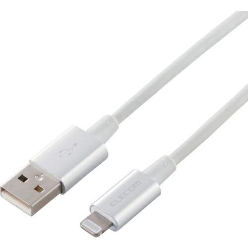 ELECOM Lightningケーブル 準高耐久 アルミコネクタ 1.0m シルバー ( MPA-...