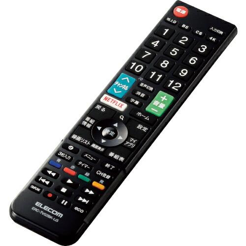 ELECOM かんたんTVリモコン第2弾 LG用 ブラック ( ERC-TV02BK-LG )
