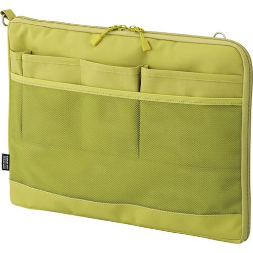 LIHIT バッグインバッグ(ヨコ型) イエローグリーン A4 ( A7681-6 ) (株)LIH...
