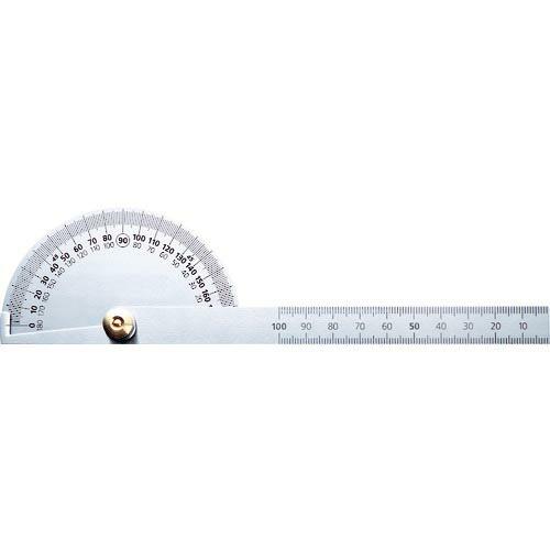 TRUSCO プロトラクター ステンレスシルバー仕上げ 竿全長204mm ( TP-19W (90M...