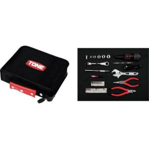 TONE 整備用工具セット ツールセット ブラック 間口250×奥行200×高さ70mm 40点セット ( TSX2170 )｜orangetool