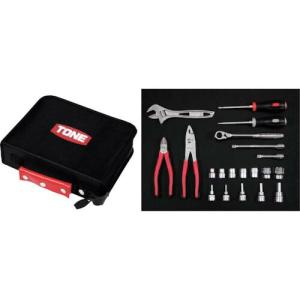 TONE 整備用工具セット ツールセット ブラック 間口250×奥行200×高さ70mm 21点セット ( TSX3172 ) TONE(株)｜orangetool
