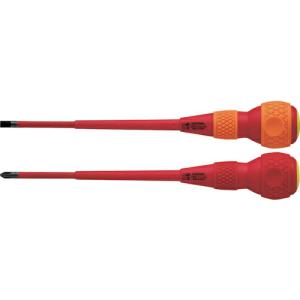 VESSEL ボールグリップ絶縁ドライバー2本組 +2/-6×150mm 各1本  ( 202PS-2 )｜ORANGE TOOL TOKIWA