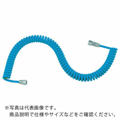 TRUSCO ウレタンコイルホース細巻 L型 1.4m ( CH-300 (28パイ)100-100...