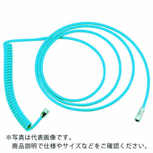 TRUSCO エアコイルホース ウレタンコイルホース細巻 ストレート・L型 2.9m ( CH-30...