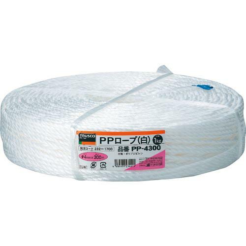 TRUSCO PPロープ 幅4mmX長さ300m 白 ( PP-4300 (4パイX300M) ) ...