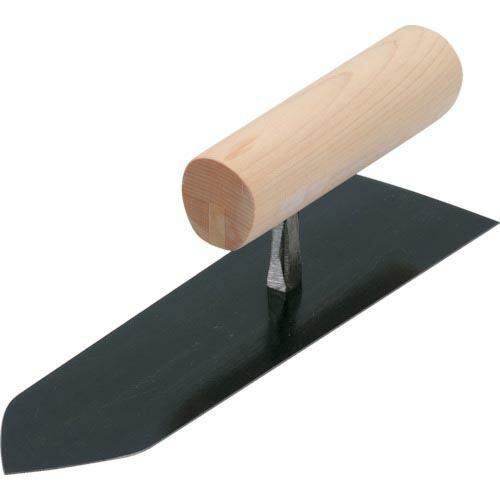 カネ三 油焼仕上鏝 元幅54×先幅45 コテ長さ180mm ( ASK-180 (180MM) ) ...