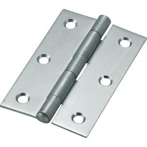 TRUSCO ステンレス製厚口蝶番 全長76mm (4個入) ( ST-888-76HL (4コイリ ヘアーライン ビスツキ) ) トラスコ中山(株)｜orangetool