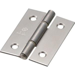 TRUSCO ステンレス製厚口蝶番 ナイロンリング入 全長51mm (4個入) ( ST-888NR-51HL (4コイリ ヘアーライン ビスツキ)P) ) トラスコ中山(株)｜orangetool
