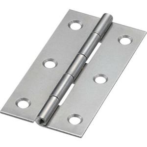 TRUSCO スチール製薄口普通蝶番 生地仕上げ 全長63.5mm (10個入) ( 550-64N (10コイリ キジビスナシ) ) トラスコ中山(株)｜orangetool