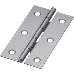 TRUSCO スチール製薄口普通蝶番 生地仕上げ 全長76.0mm (10個入) ( 550-76N (10コイリ キジビスナシ) ) トラスコ中山(株)｜orangetool