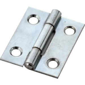 TRUSCO スチール製薄口普通蝶番 三価クロムメッキ仕上げ 全長25.5mm ( 550-25UNCR (10コイリビスナシ ユニクロ) ) トラスコ中山(株)｜orangetool