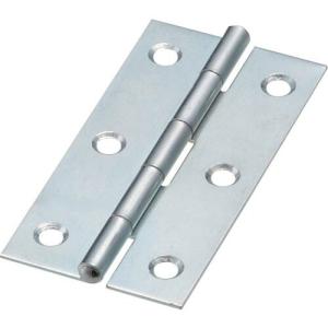 TRUSCO スチール製薄口普通蝶番 三価クロムメッキ仕上げ 全長63.5mm ( 550-64UNCR (10コイリビスナシ ユニクロ) ) トラスコ中山(株)｜orangetool