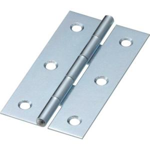 TRUSCO スチール製薄口普通蝶番 三価クロムメッキ仕上げ 全長76.0mm ( 550-76UNCR (10コイリビスナシ ユニクロ) ) トラスコ中山(株)｜orangetool
