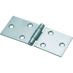 TRUSCO スチール製横長蝶番 三価クロムメッキ仕上げ 全長32mm(4個入) ( 415-32UNCR (ビスナシ 4コイリ) ) トラスコ中山(株)｜orangetool