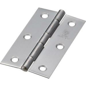 TRUSCO ステンレス製中厚蝶番 全長64mm (10個入) ( ST-999-64HL (ヘアーライン ビスツキ10コイリ) ) トラスコ中山(株)｜orangetool