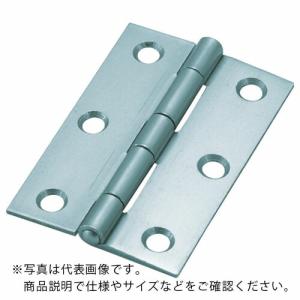 TRUSCO スチール製厚口蝶番 三価クロムメッキ仕上げ 全長89mm 10個入 ( 888-89UNCR (10コイリユニクロビスナシ) ) トラスコ中山(株)｜orangetool