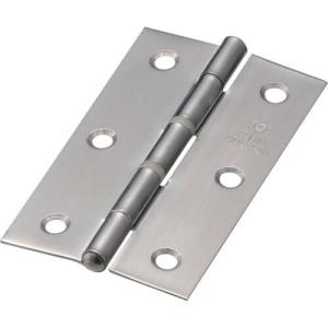 TRUSCO ステンレス製中厚蝶番 ナイロンリング入 全長76mm (4個入) ( ST-999NR-76HL (ヘアーライン ビスツキ4コ) ) トラスコ中山(株)｜orangetool