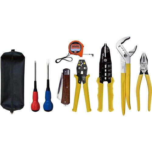 TTC 電気工事士技能試験工具セット 9点セット(圧着工具ショートタイプ) ( TS-E01S )