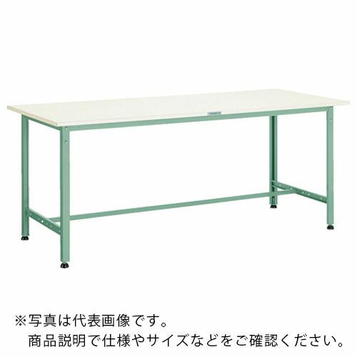 TRUSCO 軽荷重作業台(300kg)AE型 1500X600XH740 基本タイプ グリーン色 ...