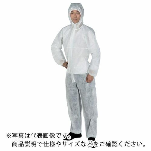 TRUSCO 不織布使い捨て保護服 つなぎフード付きタイプ Mサイズ ( TRV2-M ) トラスコ...