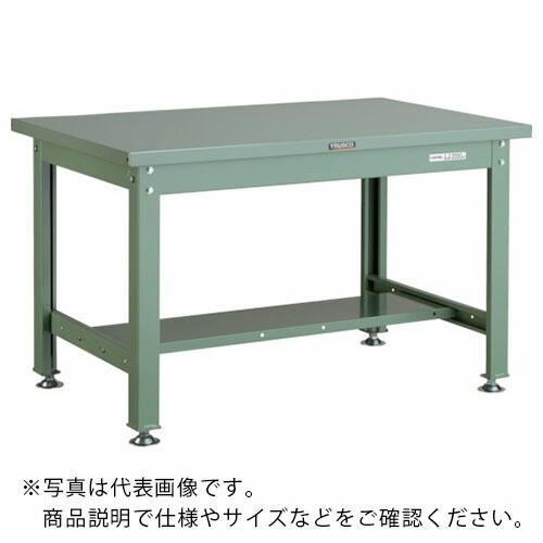 TRUSCO 中荷重作業台(2000kg)DW型 900X750XH740 基本タイプ グリーン色 ...