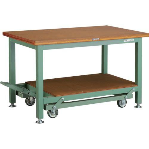 TRUSCO 重荷重作業台移動式(3000kg)TWC型 1200X750XH740 基本タイプ グ...