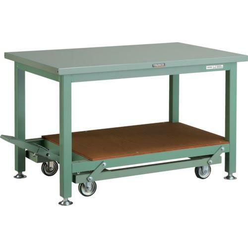 TRUSCO 重荷重作業台移動式(3000kg)TWC型 1200X750XH740 基本タイプ グ...