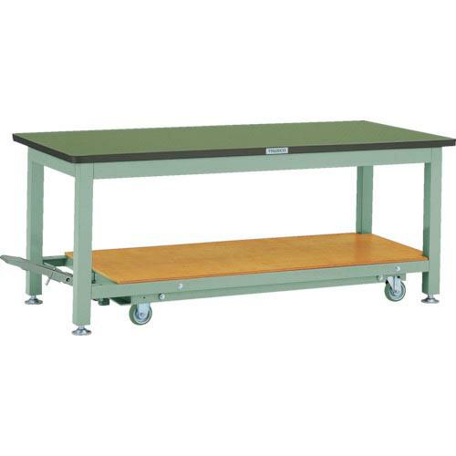 TRUSCO 重荷重作業台移動式(3000kg)TWC型 1500X750XH740 基本タイプ グ...