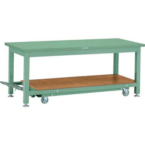 TRUSCO 重荷重作業台移動式(3000kg)TWC型 1500X750XH740 基本タイプ グ...