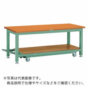 TRUSCO 重荷重作業台移動式(3000kg)TWC型 1800X900XH740 基本タイプ グリーン色 ( TWC-1809 (ゴウバンテンバン) ) トラスコ中山(株)｜orangetool