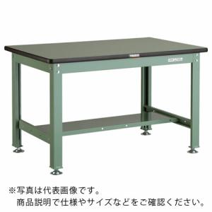 TRUSCO 中荷重作業台(1200kg)HW型 900X600XH740 基本タイプ グリーン色 緑 ( RHW-0960 GN(グリーン)(リノリュームテンバン) ) トラスコ中山(株)｜orangetool