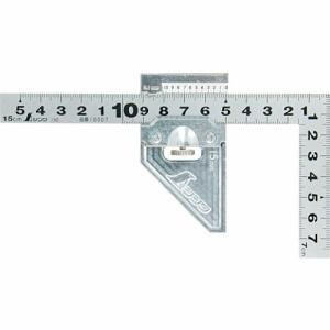 シンワ 曲尺平ぴた シルバー 15cm 表裏同目 ストッパー金属製付 ( 12482 ) シンワ測定(株)｜orangetool