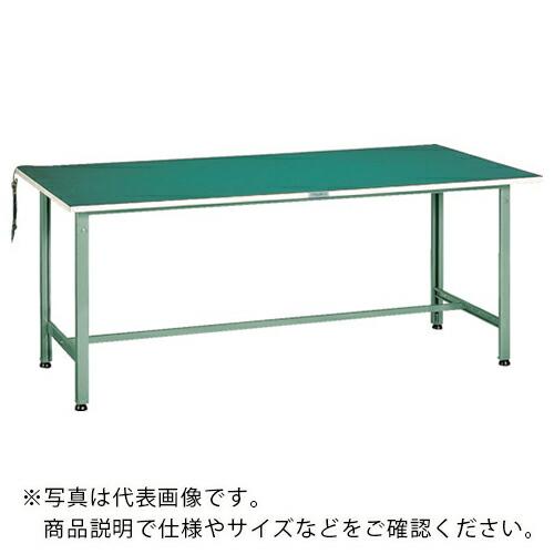 TRUSCO 軽荷重作業台(300kg)AE型 1500X900XH742 帯電防止マット張り グリ...