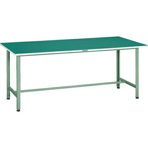 TRUSCO 軽荷重作業台(300kg)AE型 900X750XH742 ビニールマット張り グリー...