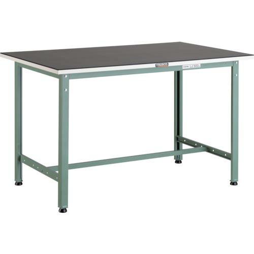 TRUSCO 軽荷重作業台(300kg)AE型 1200X750XH745 ゴムマット張り グリーン...