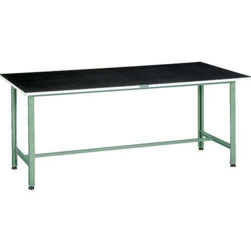 TRUSCO 軽荷重作業台(300kg)AE型 1500X750XH745 ゴムマット張り グリーン...