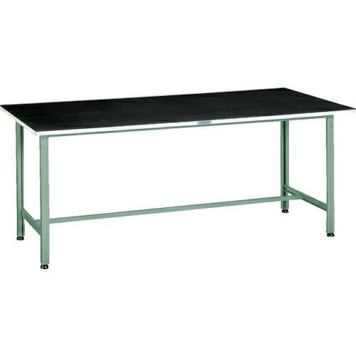 TRUSCO 軽荷重作業台(300kg)AE型 1200X900XH745 ゴムマット張り グリーン...