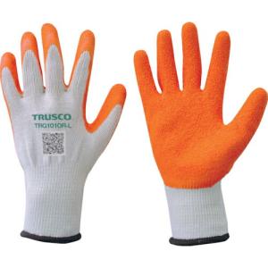 TRUSCO 【売切廃番】 ゴム背抜き手袋 オレンジ 1双入り 10ゲージ L ( TRG101OR-L )｜orangetool
