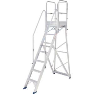 PiCa 折りたたみ式作業台DWR型 2.1m 手すり付き(H:900mm) ( DWR-210A09H )｜orangetool