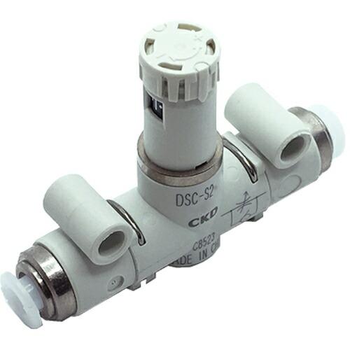 CKD ダイヤル付スピードコントローラ インラインタイプ  ( DSC-S2-06-H44-F )