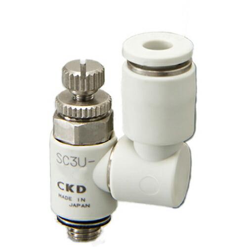 CKD スピードコントローラユニバーサルタイプ ワンタッチ継手付  ( SC3U-M5-6 )