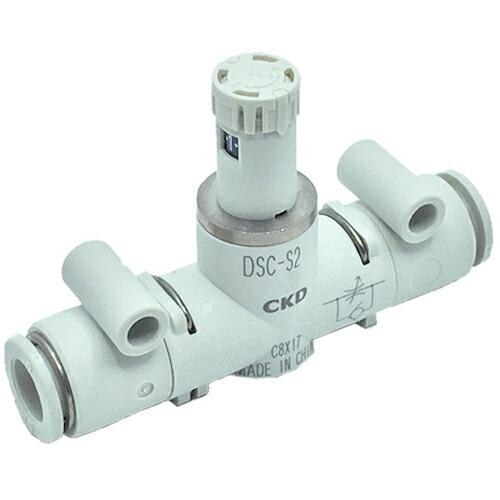 CKD ダイヤル付スピードコントローラ インラインタイプ  ( DSC-S2-08-H66-L )