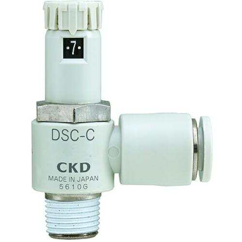 CKD ダイヤル付スピードコントローラ コンパクトタイプ  ( DSC-C-6-6-L )