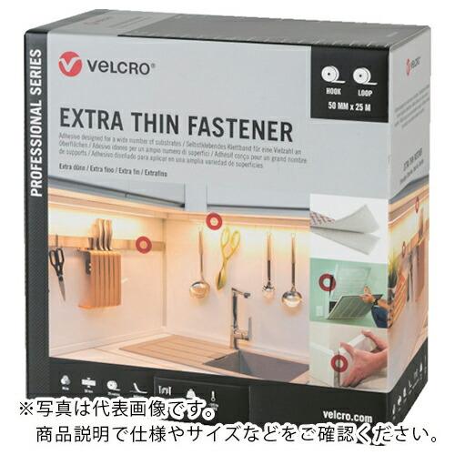 ヴェルクロ VELCRO[[R上]]結束テープ 極薄タイプ 幅50mm×長さ5m 黒 ( VEL-P...