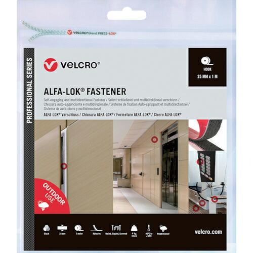 ヴェルクロ VELCRO[[R上]]ALFA-LOK[[R上]]ファスナー 幅25mm×長さ1m 黒...